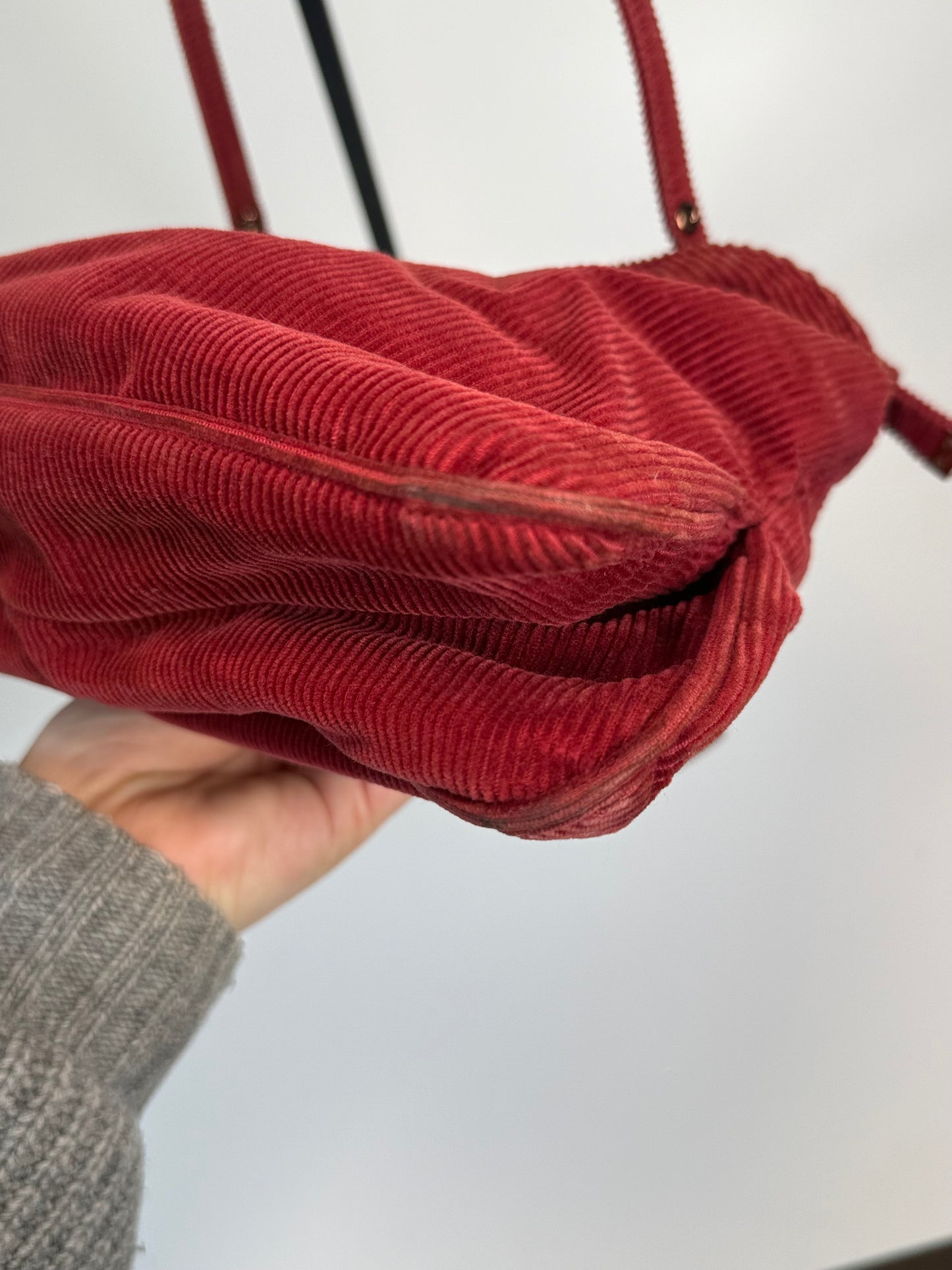 Fendi Mamma Baguette red corduroy
