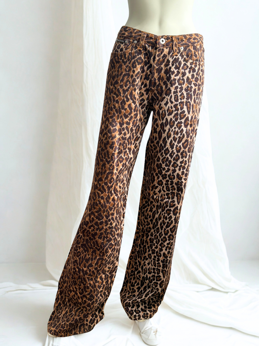 Vintage D&G Leopard wide Jeans – Size W28 / IT 42