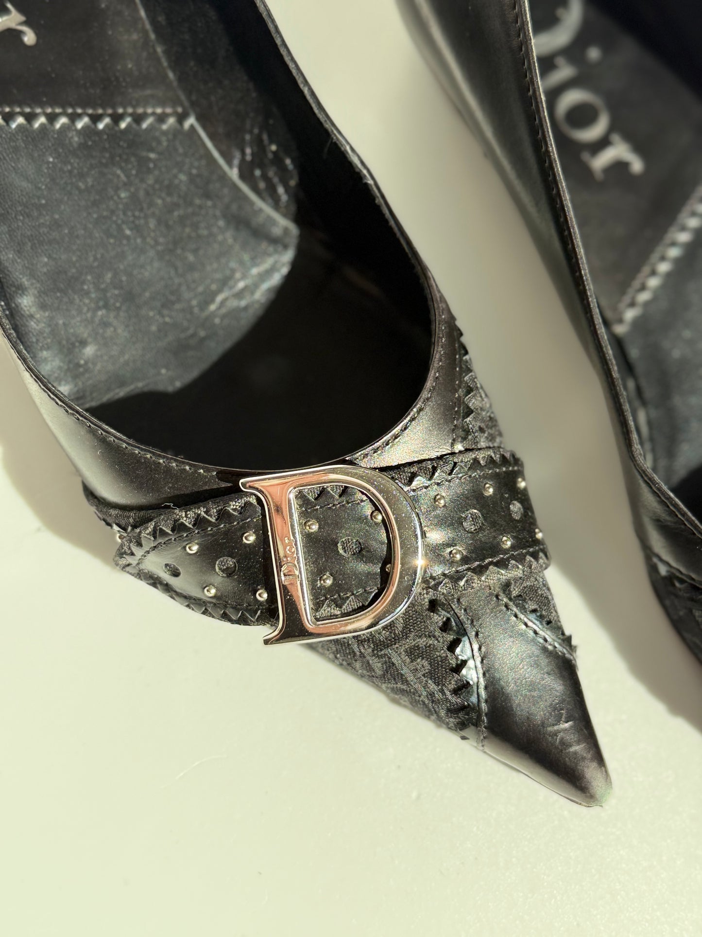 Dior flats black pointed toe 37,5