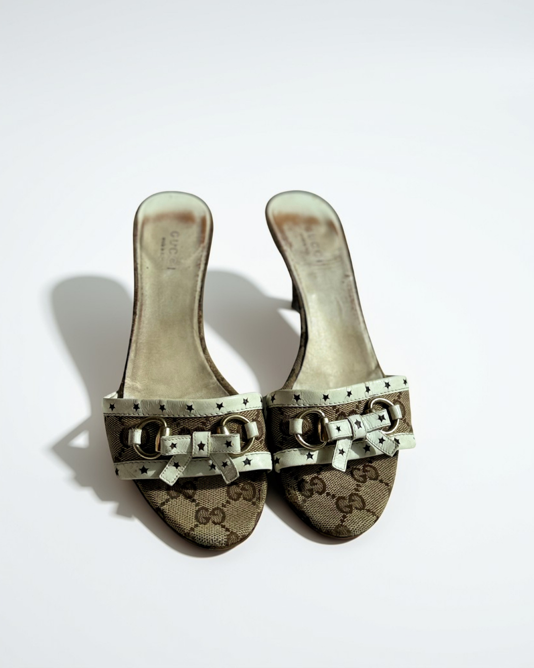 Gucci Horsebit Mules 36C Bow and Stars