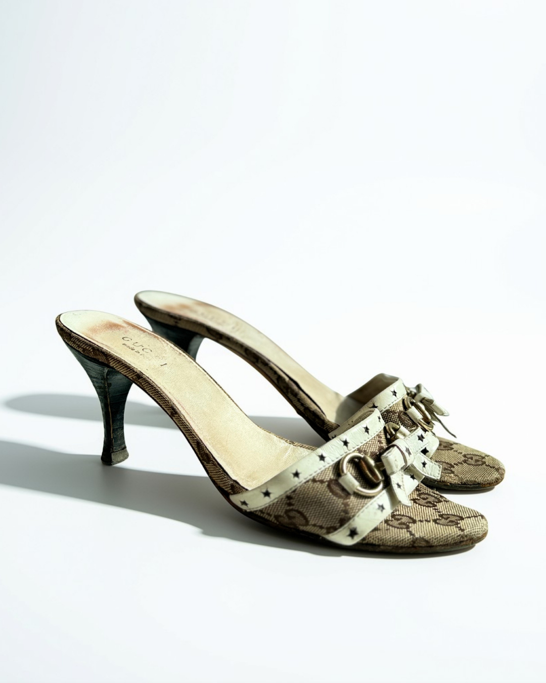 Gucci Horsebit Mules 36C Bow and Stars