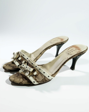 Gucci Horsebit Mules 36C Bow and Stars