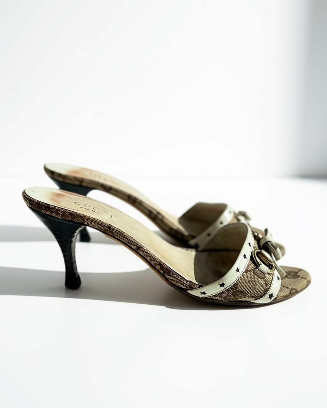 Gucci Horsebit Mules 36C Bow and Stars