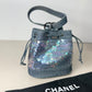 Chanel Sequin Denim Bucket Bag