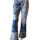 Vintage Just Cavalli Printed Bootcut Jeans – Floral Print