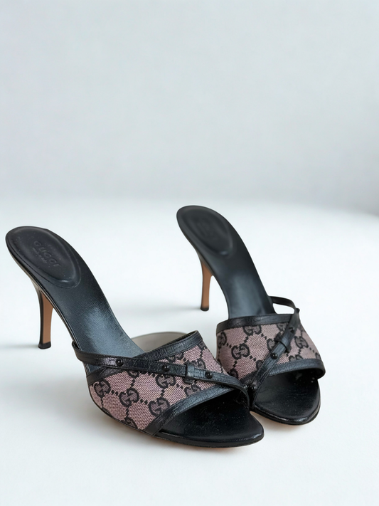 Vintage Gucci by Tom Ford GG Monogram Mules – Size 40