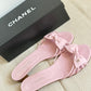 Chanel Sandals Pink Bow Size 40,5