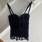 Elegantes Vintage Top mit Spitze (M)