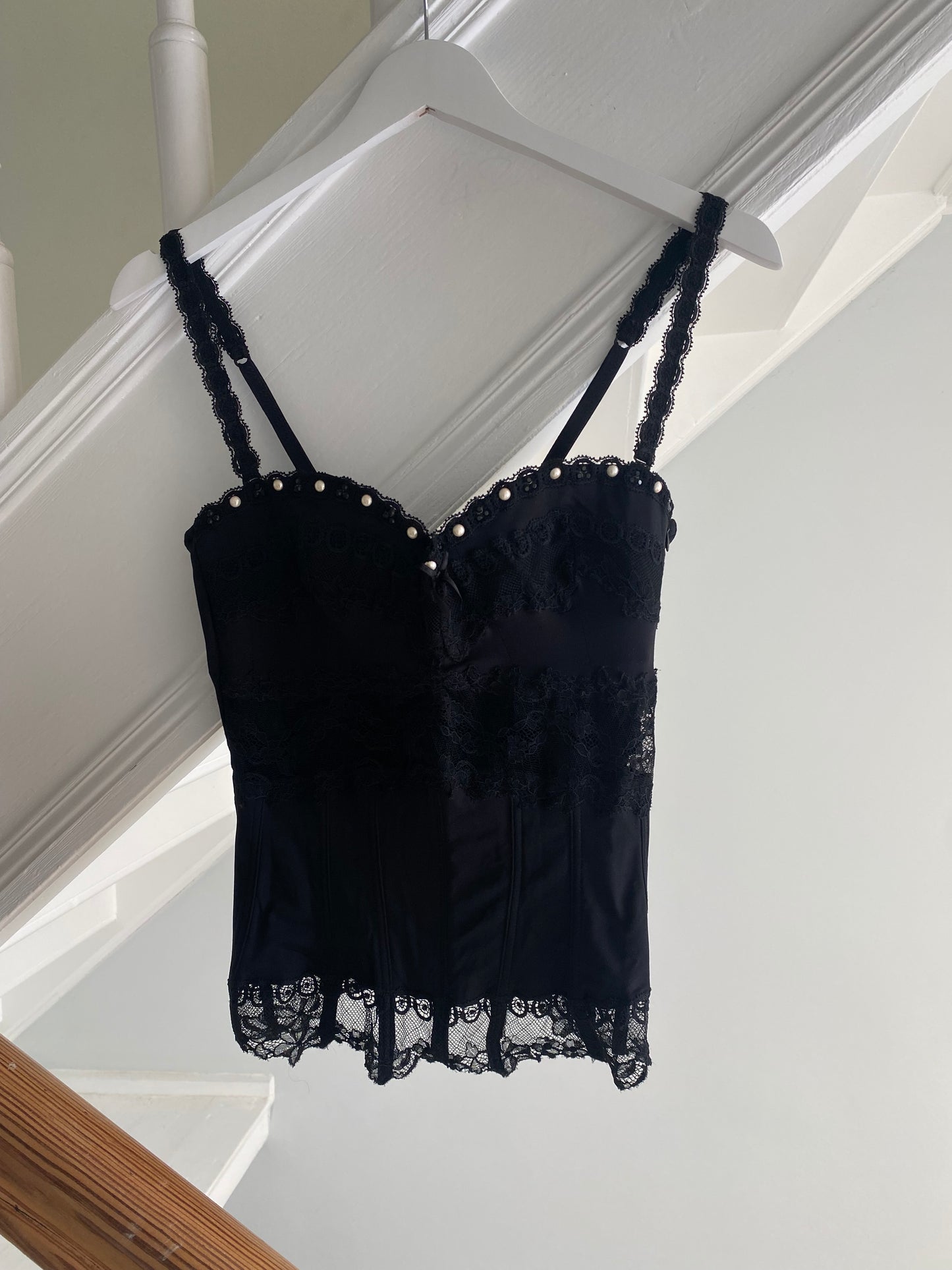 Elegantes Vintage Top mit Spitze (M)