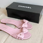 Chanel Sandals Pink Bow Size 40,5