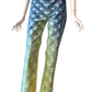Roberto Cavalli Watercolour Pants Glitter Size XL