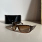 Vintage Chanel Sunglasses Brown Rhinestones