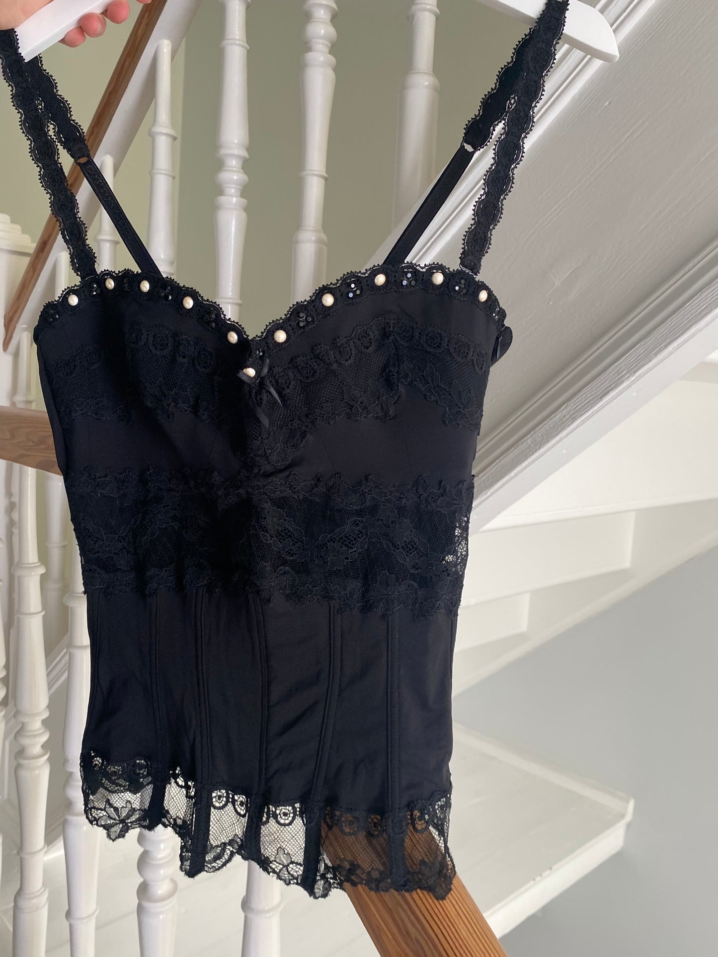 Elegantes Vintage Top mit Spitze (M)