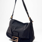 Fendi Mamma Baguette in dark brown corduroy
