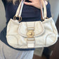 Miu Miu cream leather mini bag – elegant vintage shoulder bag white gold 
