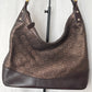 Vintage Gucci GG Embossed Leather Hobo Bag – Brown Bronze Shimmer