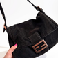 Fendi Mamma Baguette in dark brown corduroy