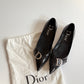 Dior flats black pointed toe 37,5