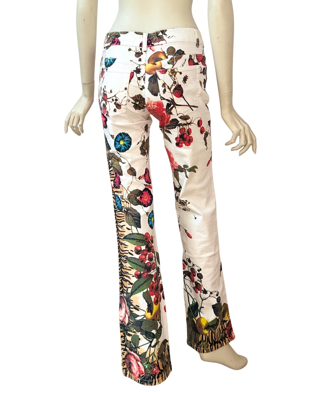 Vintage Roberto Cavalli Tiger Print Flared Pants – New With Tags