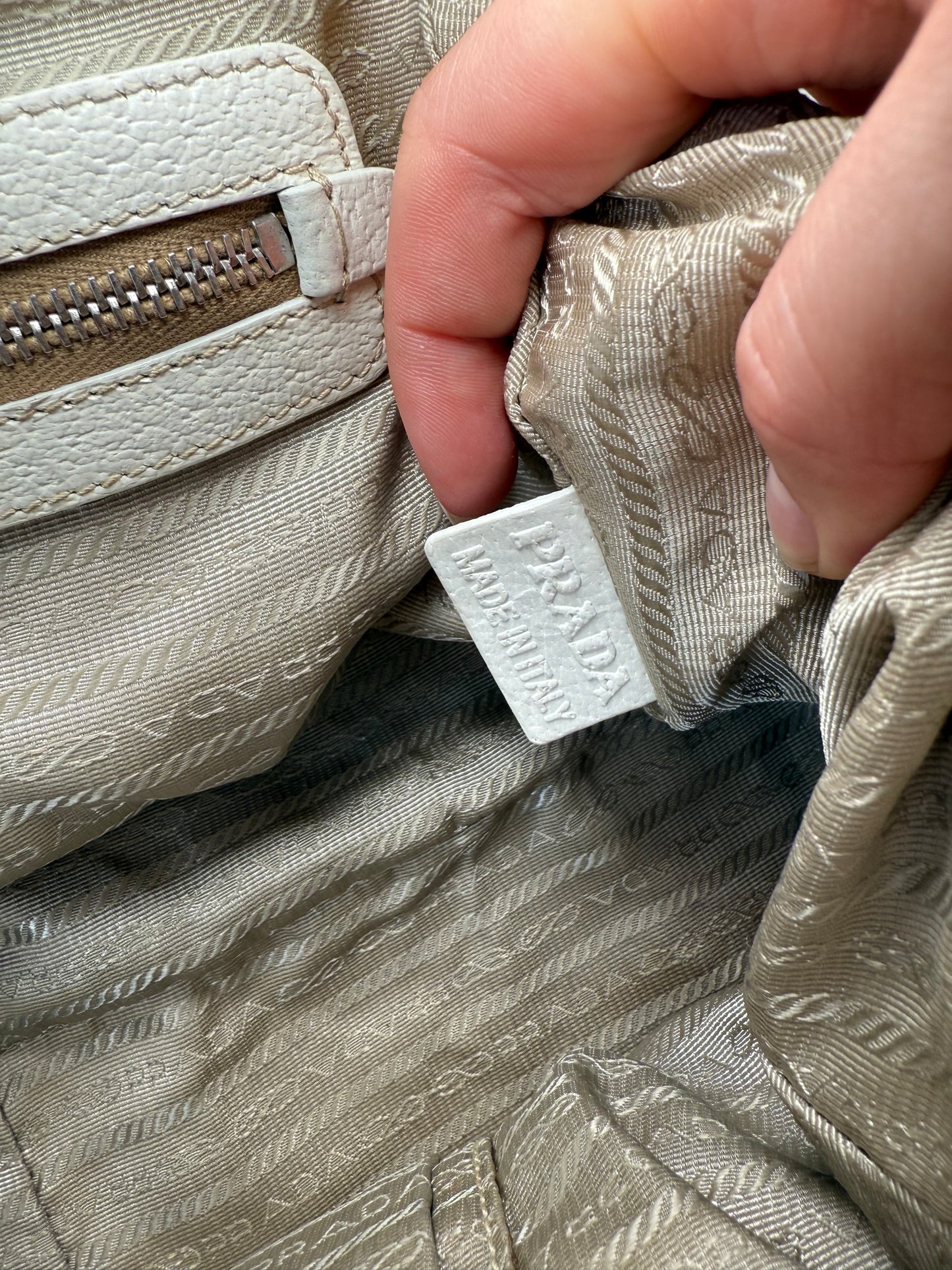 Prada Woven Raffia Shoulder Bag