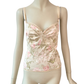 Vintage D&G Dolce & Gabbana Spring/Summer 2006 Floral Hummingbird Bustier Cami