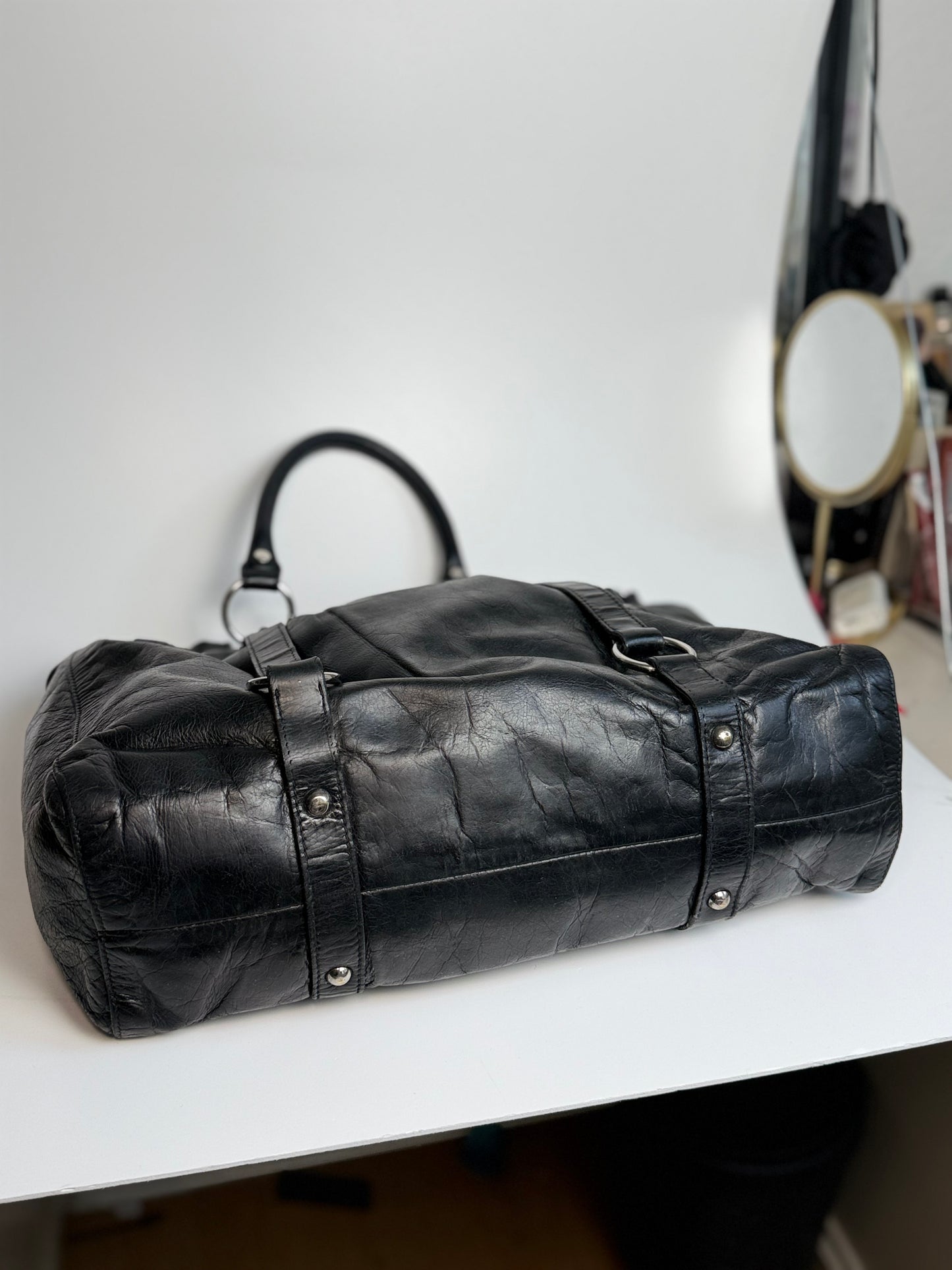 Vintage Miu Miu Vitello leather shopper