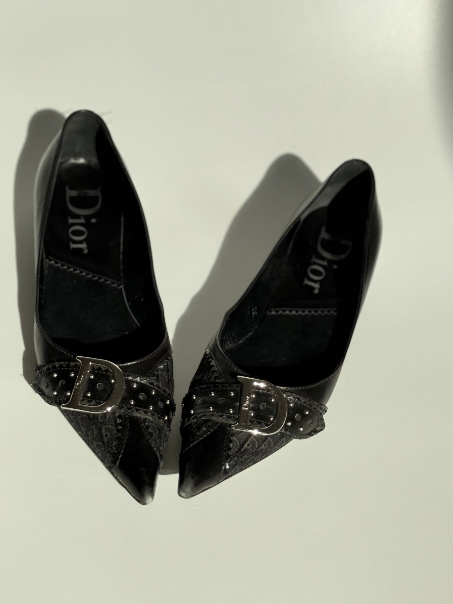 Dior flats black pointed toe 37,5