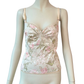 Vintage D&G Dolce & Gabbana Spring/Summer 2006 Floral Hummingbird Bustier Cami