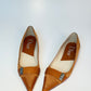 Dior suede ballet flats – brown vintage leather shoes for women size 40.5
