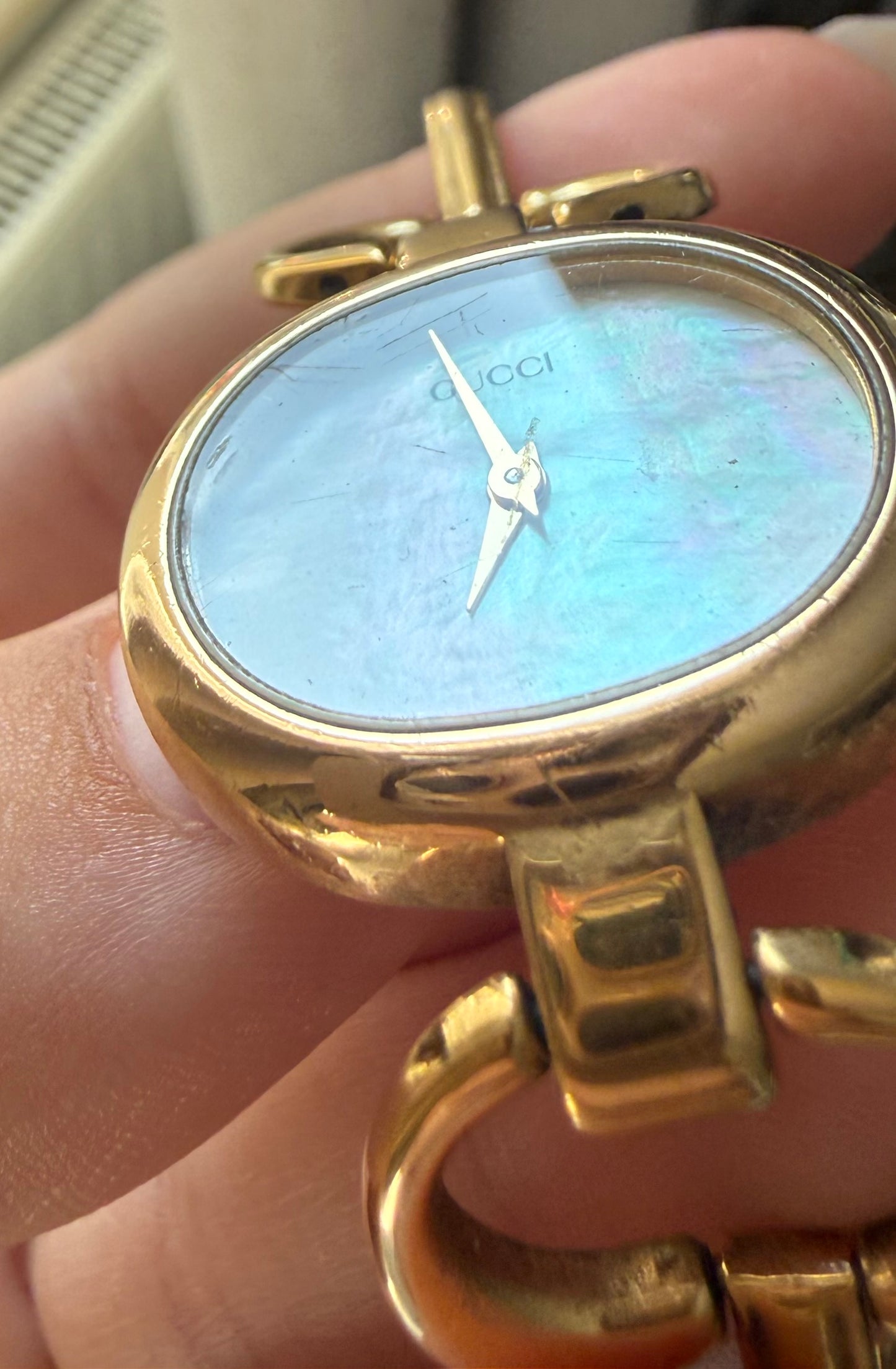 Vintage Gucci Swiss Made Gold-Tone Bangle Watch