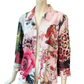 Vintage Roberto Cavalli printed Leather Jacket Rose Leo