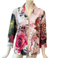Vintage Roberto Cavalli printed Leather Jacket Rose Leo