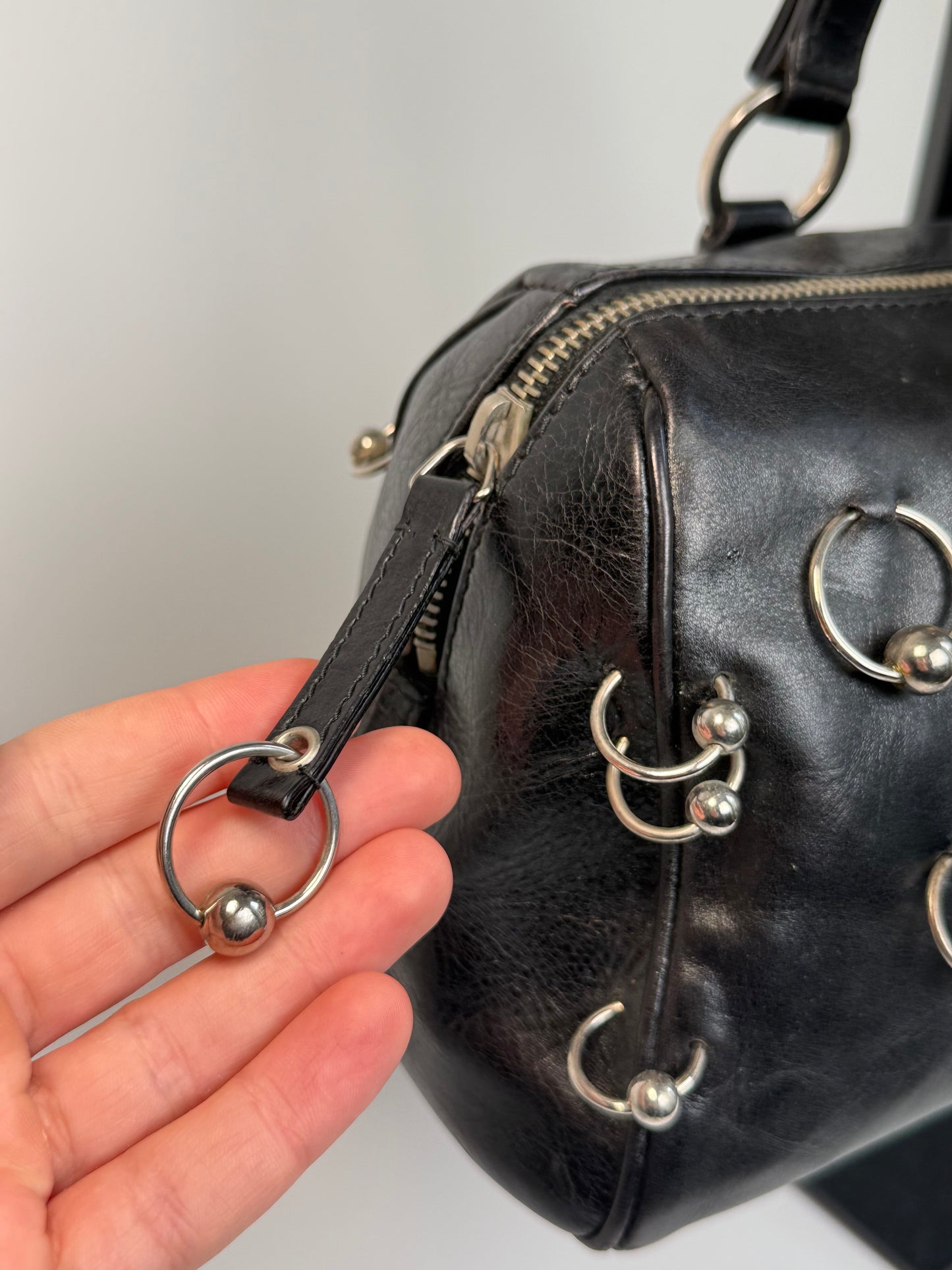 Vintage Christian Dior Hardcore Pierced Boston Bag