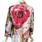 Vintage Roberto Cavalli printed Leather Jacket Rose Leo