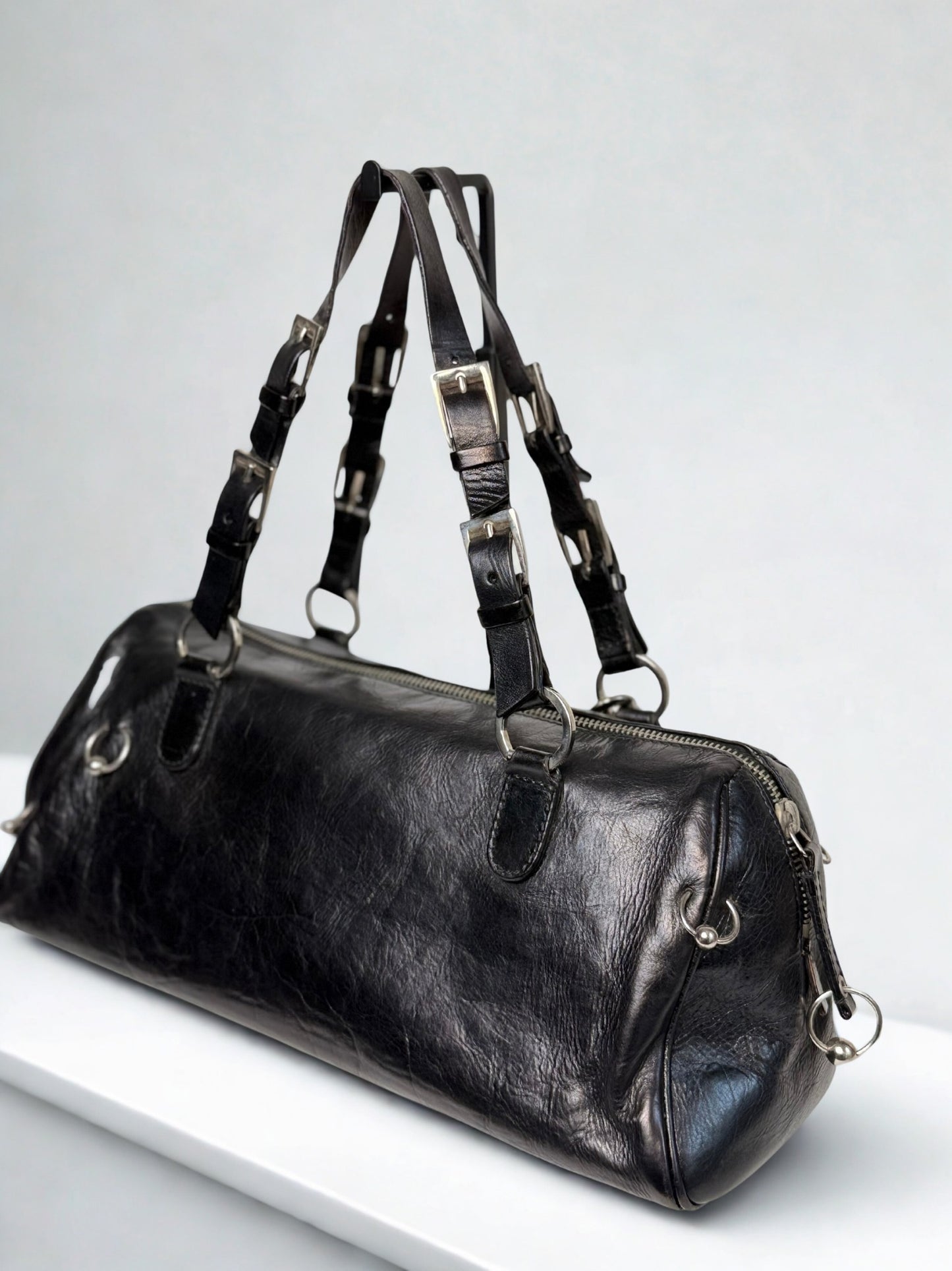 Vintage Christian Dior Hardcore Pierced Boston Bag