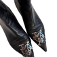 Dior Vintage I Love Dior Black Leather Western Boots 36.5 Galliano
