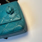 Chanel Mini Camellia Flap Bag in Turquoise Leather