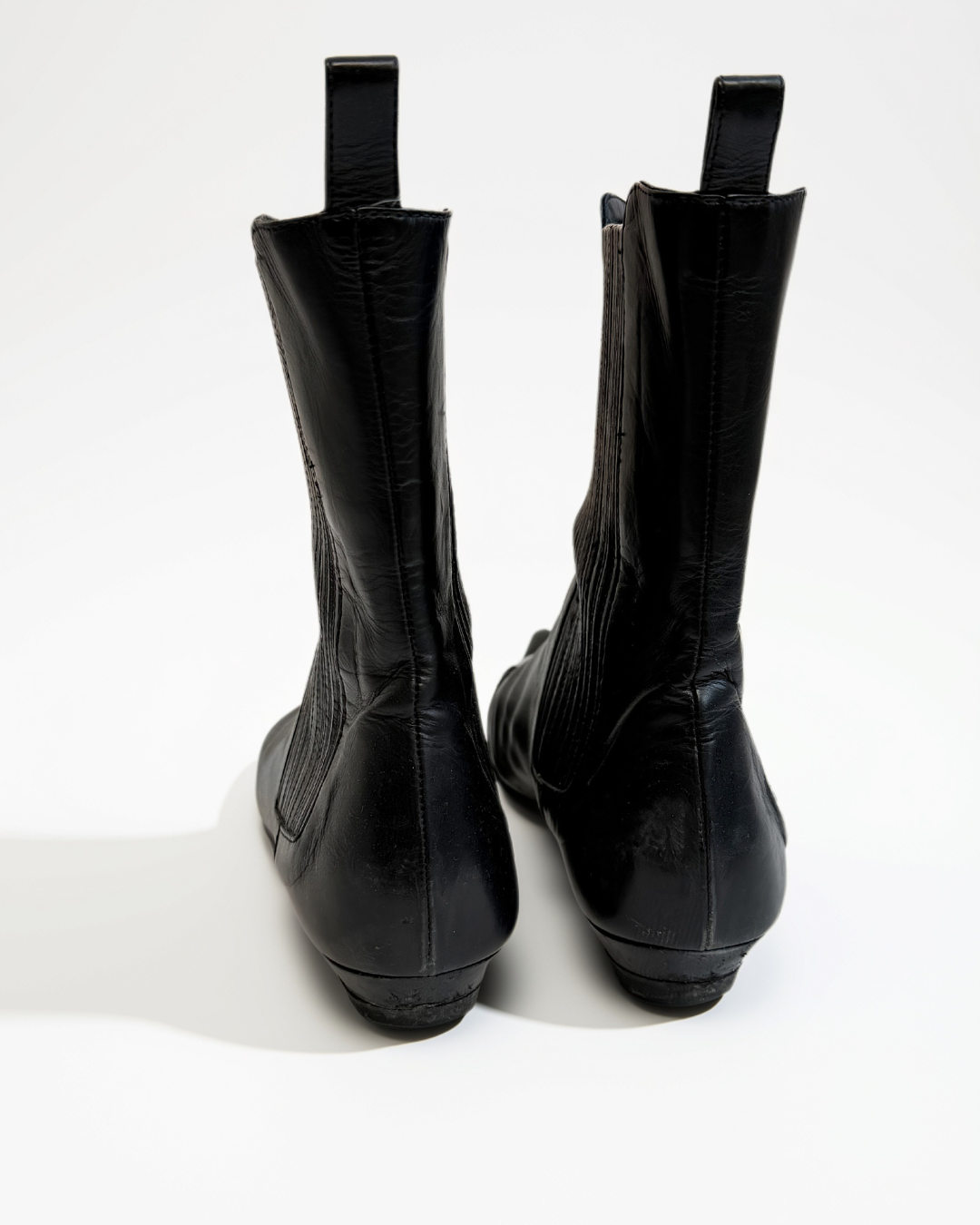 Dior Vintage I Love Dior Black Leather Western Boots 36.5 Galliano