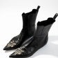 Dior Vintage I Love Dior Black Leather Western Boots 36.5 Galliano