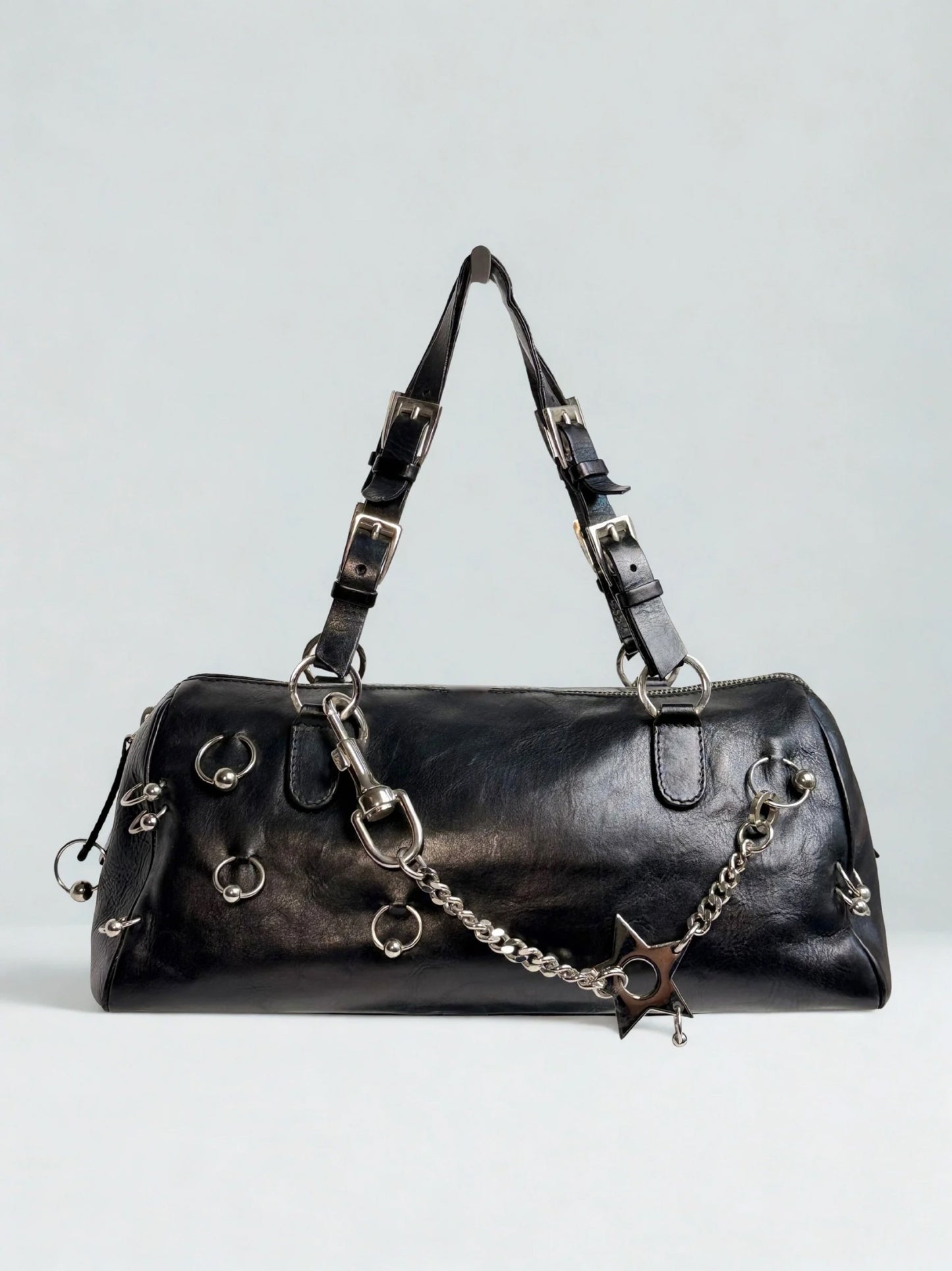 Vintage Christian Dior Hardcore Pierced Boston Bag