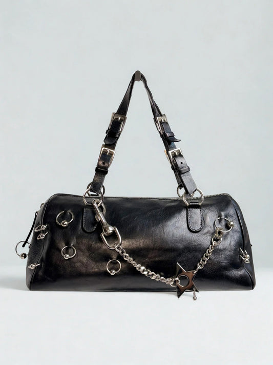 Vintage Christian Dior Hardcore Pierced Boston Bag