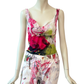 Roberto Cavalli Vintage Rose Leopard Print Top Size L Y2K