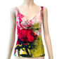 Roberto Cavalli Vintage Rose Leopard Print Top Size L Y2K