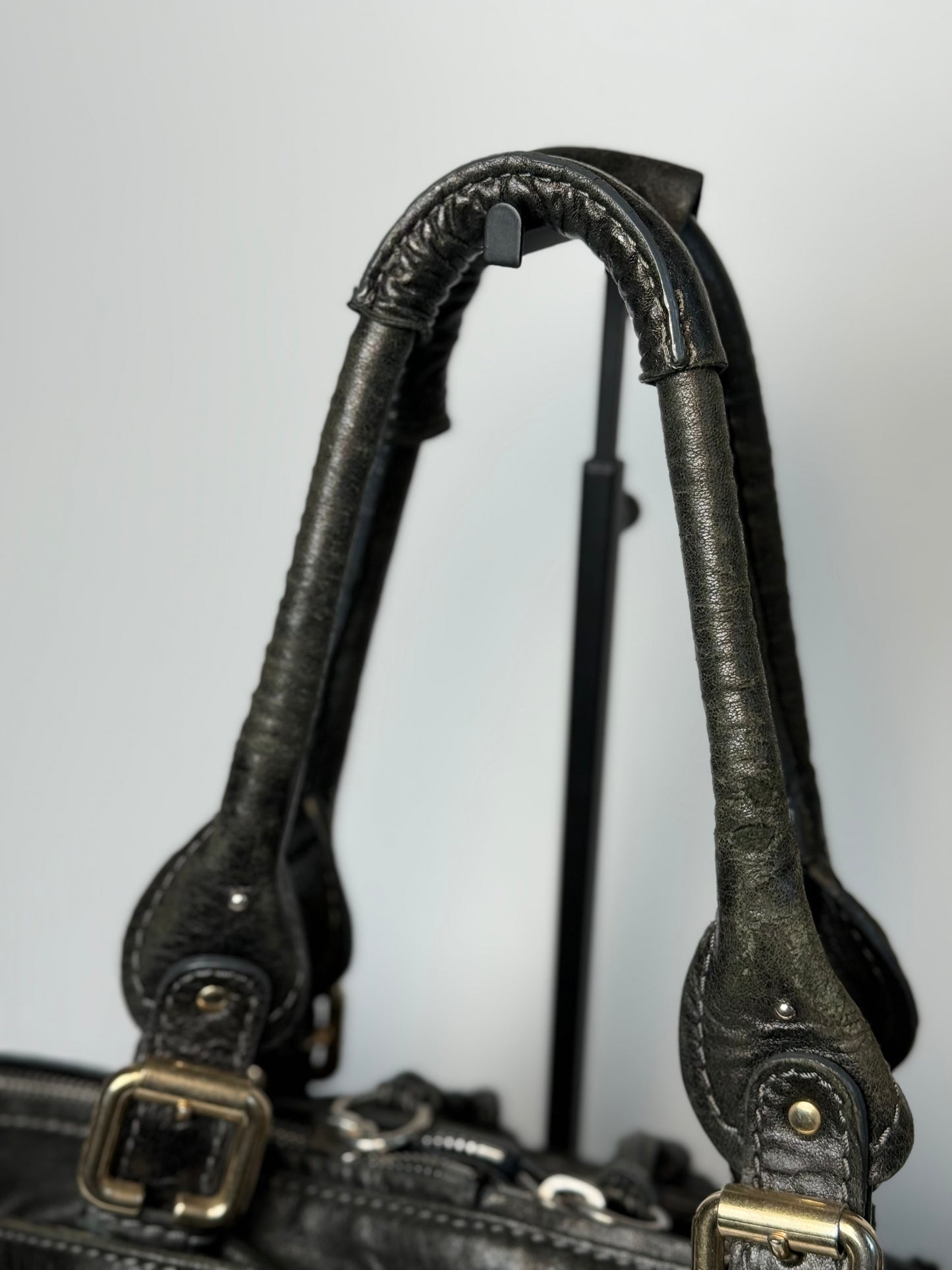 Vintage Chloé Paddington Black Leather Bag with Padlock