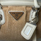 Prada Woven Raffia Shoulder Bag