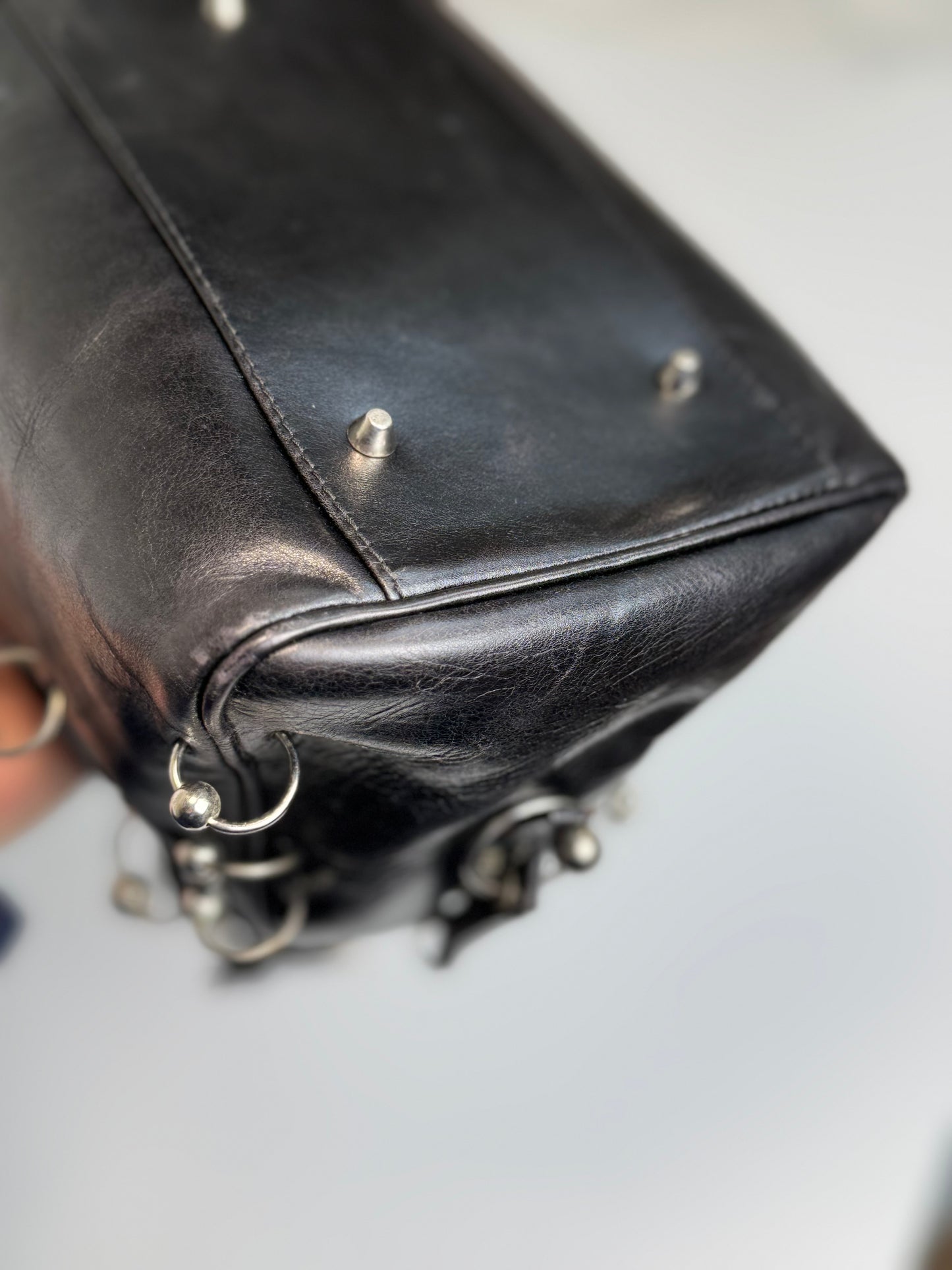 Vintage Christian Dior Hardcore Pierced Boston Bag