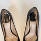 Christian Dior Padlock Heels Black Leather 38