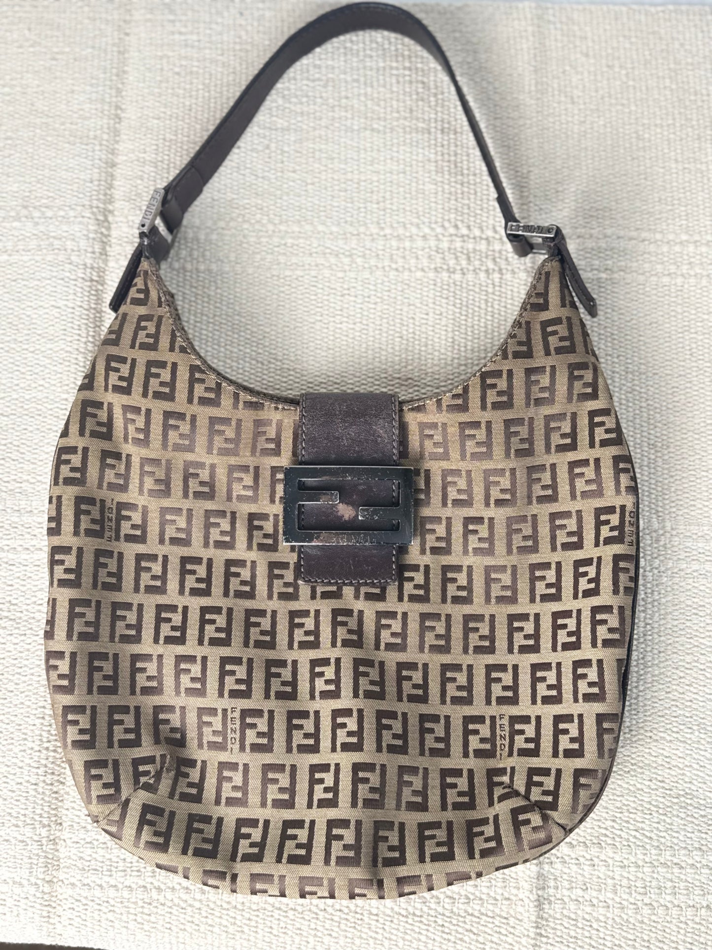 Vintage Fendi Zucchino hobo shoulder bag
