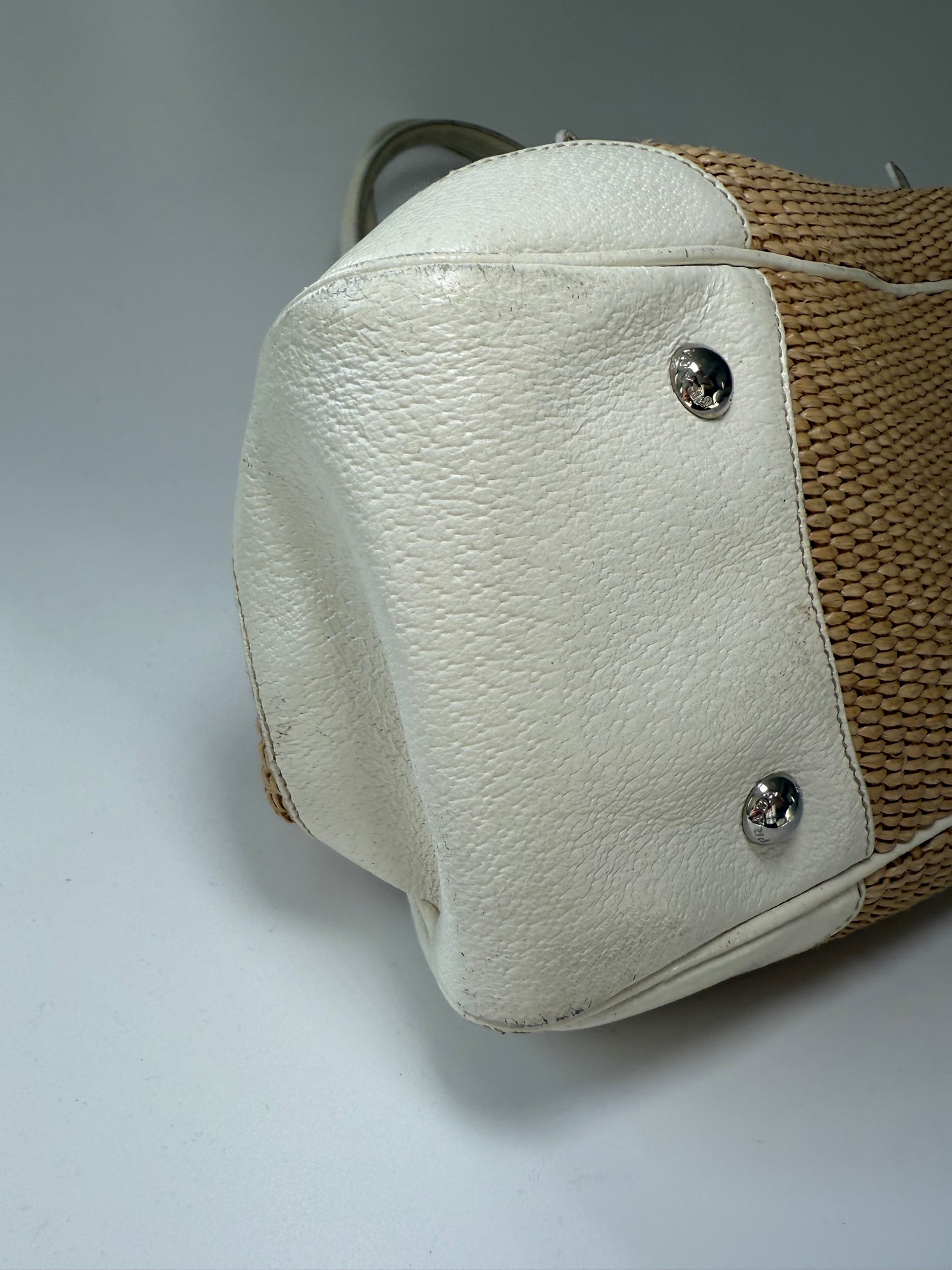 Prada Woven Raffia Shoulder Bag