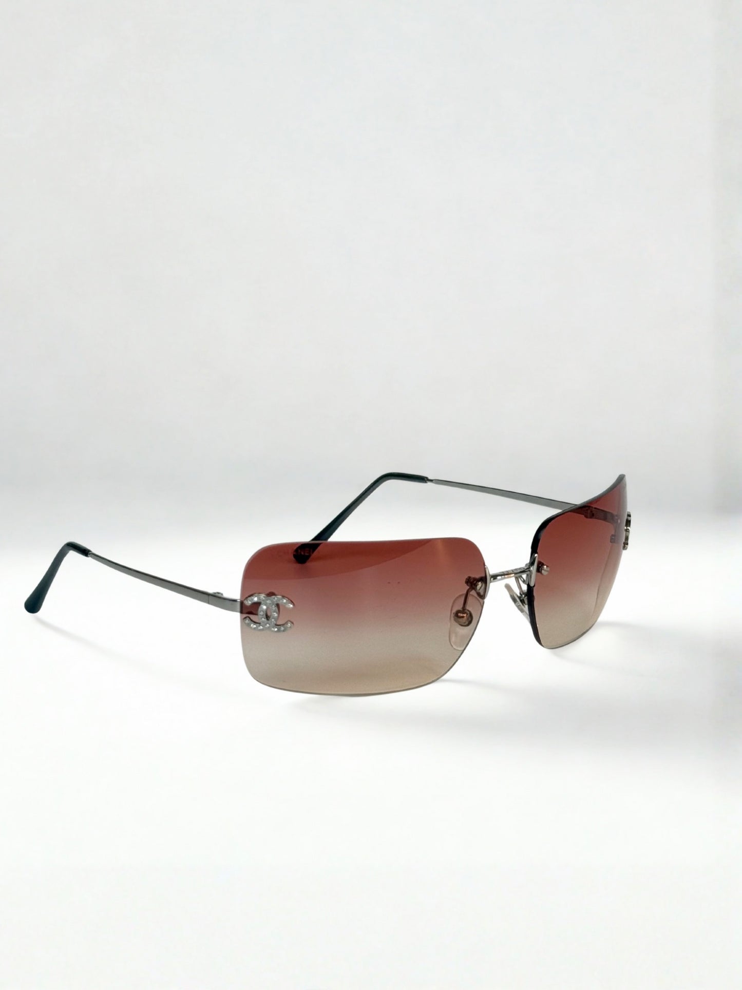 Chanel Vintage Rimless Sunglasses rhinestones – Model 4017D C12489